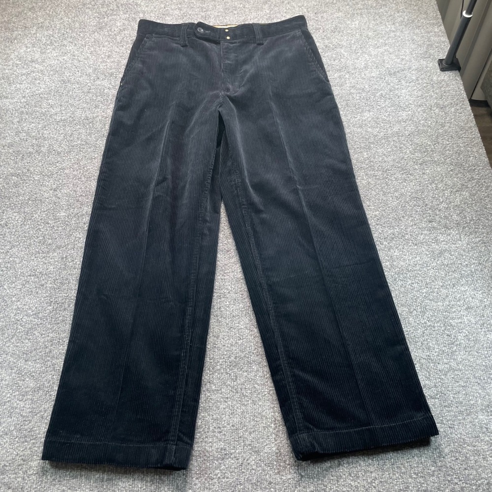 Gap Corduroy Pants Men's 34x30 Black Wide Wale Cotton Khaki